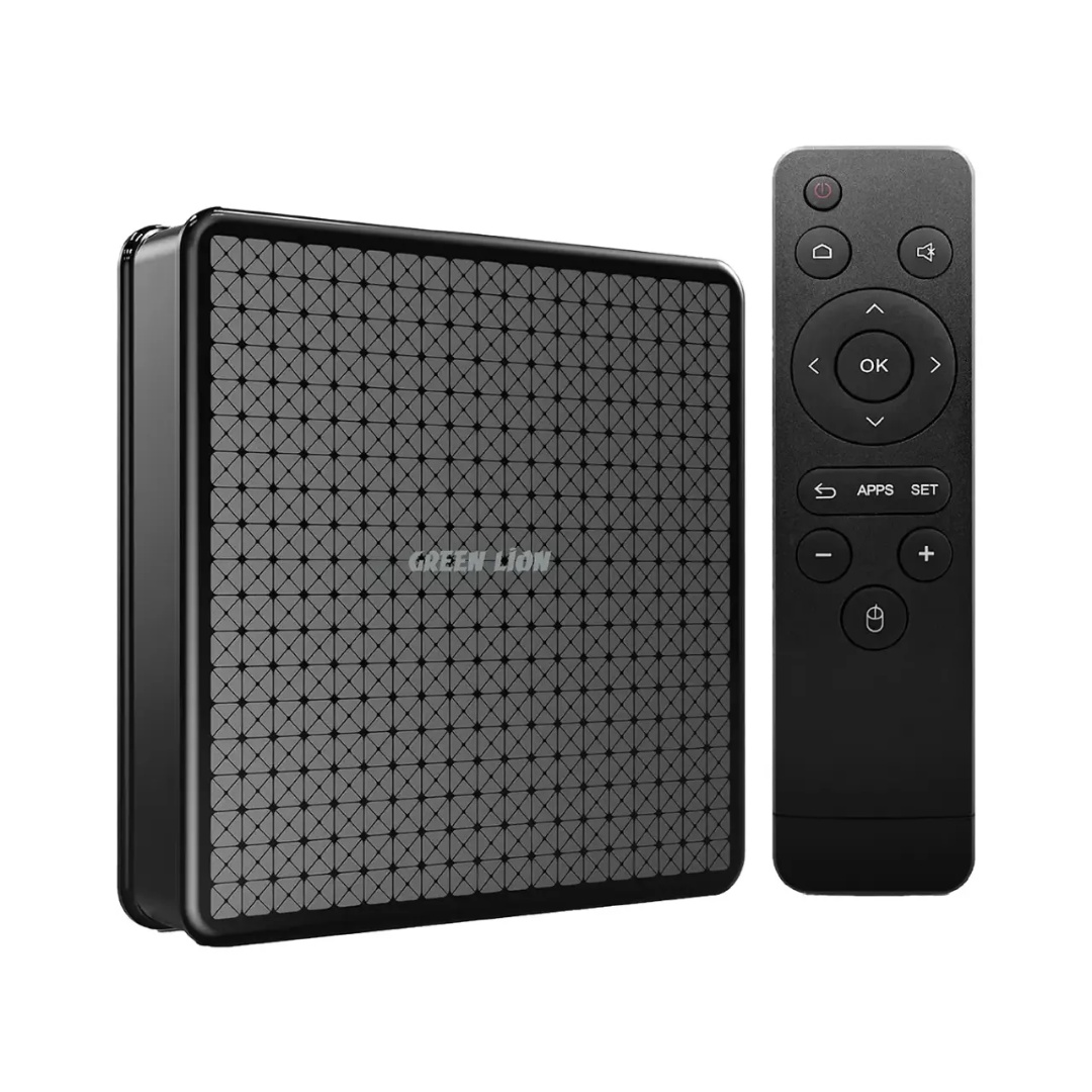 Green-Lion-Android-TV-Box-4K-with-Remote-Control.jpg Green Lion Android TV Box 4K with Remote Control - Image 1
