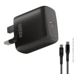 Green Lion Wall Charger 20W UK with Type-c Cable