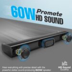 Promate 60W BassBoost SoundBar with Subwoofer