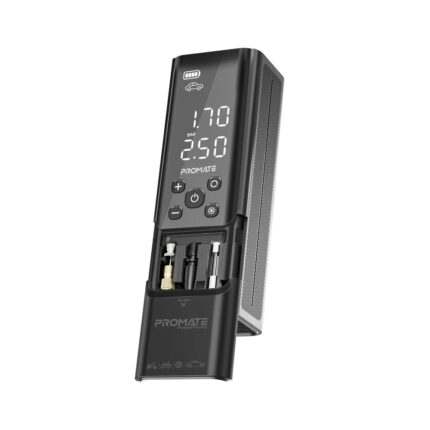 Promate PowerPump 150PSI Portable Air Compressor Power Bank LED Flashlight