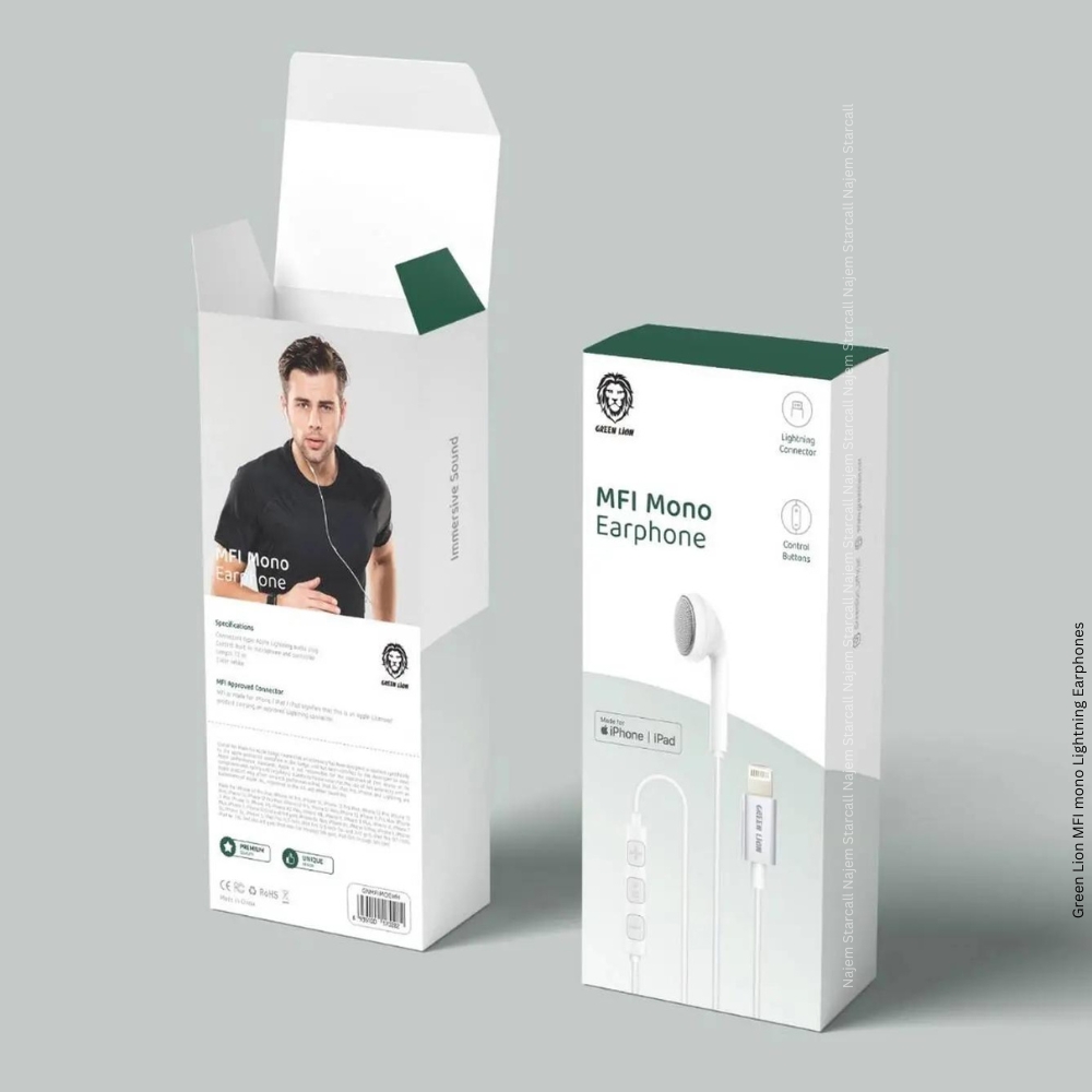 xr:d:DAFcRXaID4k:576,j:2466808433,t:23041018 Green Lion MFI mono Lightning Earphone - Image 1