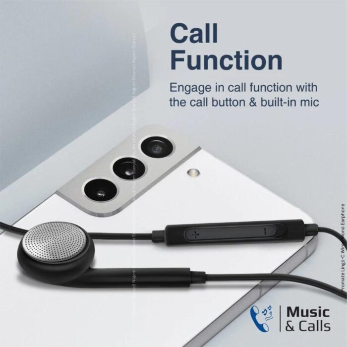 Promate Lingo-C Wired Mono Earphone - Image 5
