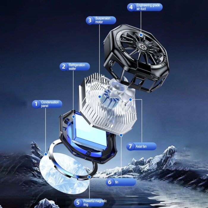 Xundd Phone XDOT-079 Magnetic & Back Clip Phone Cooler - Image 8