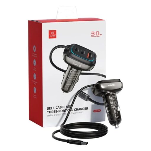Xundd-Self-Cable-with-3-Port-Car-Charger-XDCH-080-510x510 Xundd Self Cable with 3 Port Car Charger XDCH-080 - Image 1