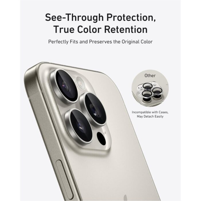 Anker Camera Lens Protector for iPhone 16 Pro and 16 Pro Max - Image 3