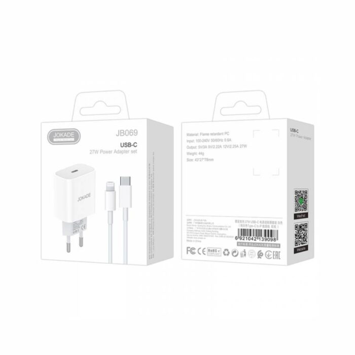 Jokade JB069 PD27W Charger Set (Type-C to Lightning) - Image 5