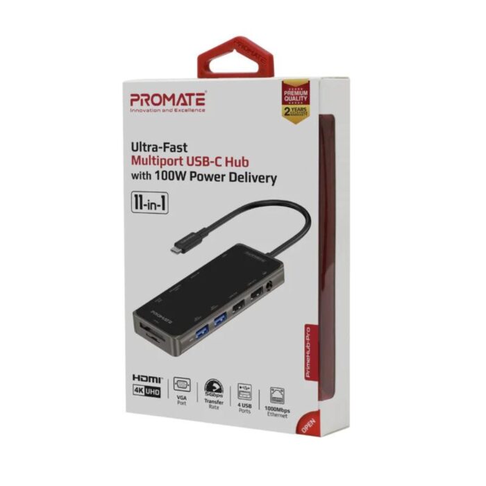 Promate 11 in 1 PrimeHub-Pro USB-C Hub - Image 7