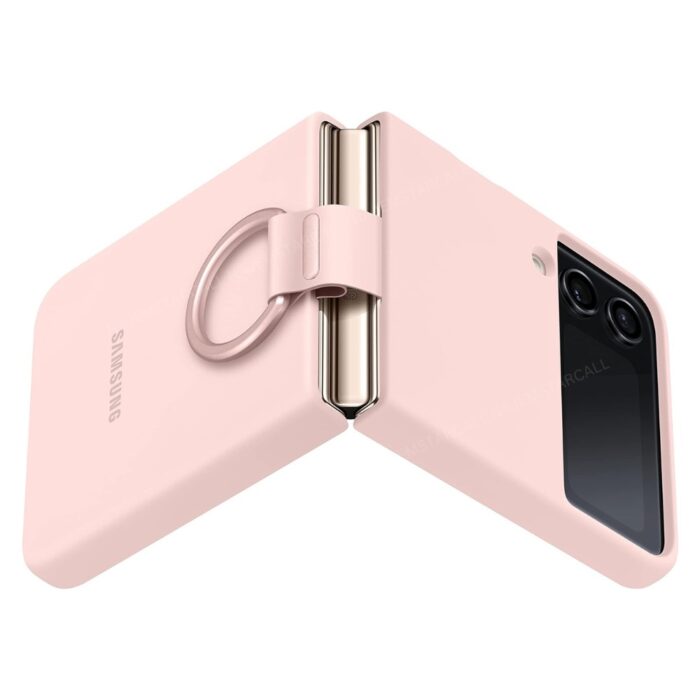 Samsung Z Flip 4 Silicone Cover with Ring - Image 3