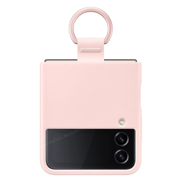 Samsung Z Flip 4 Silicone Cover with Ring - Image 2