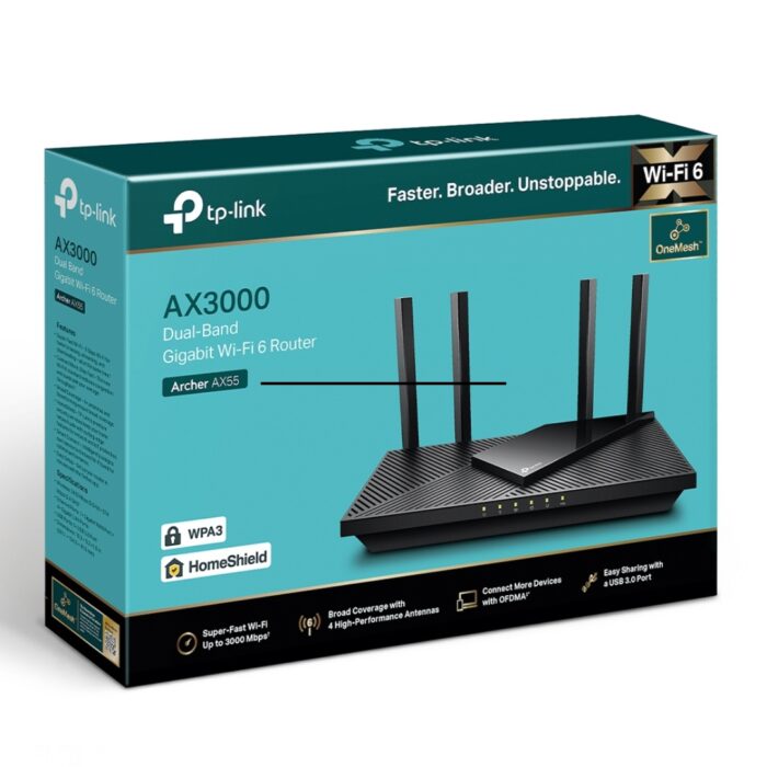 Tp-link AX3000 Archer AX55 OneMesh Router - Image 4
