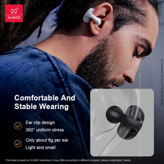 Xundd TWS Bluetooth Clip-On Earphone X16 - Image 2