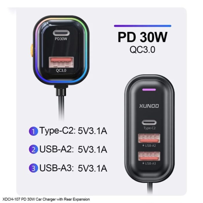 Xundd XDCH-107 PD 30W Car Charger - Image 2
