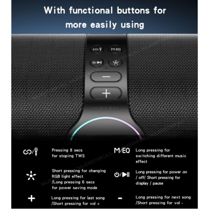 Yesido 120W Wireless RGB Light Speaker YSW21 - Image 7
