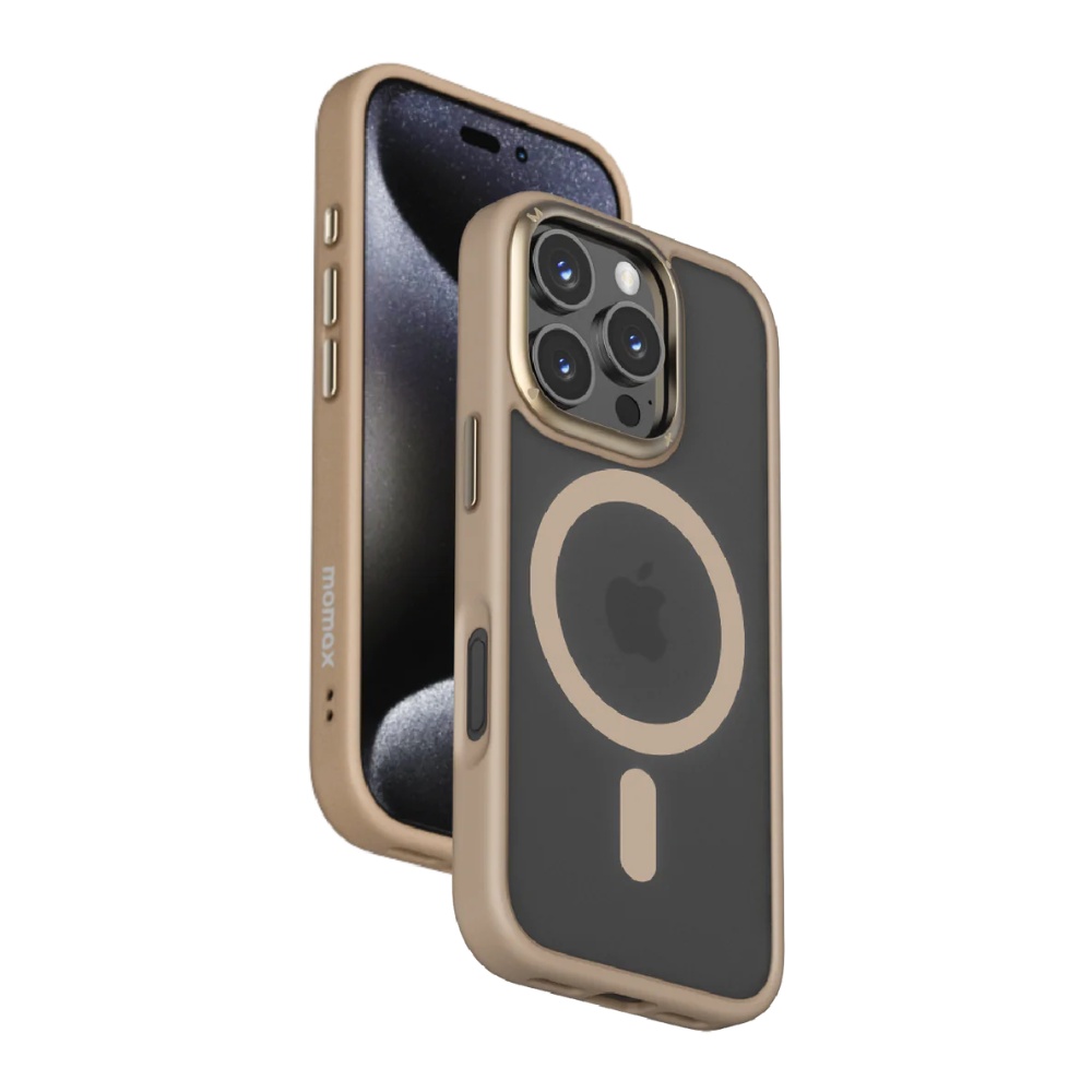 momax-CaseForm-Play-MagSafe-Case-for-iPhone-16-Pro-and-iPhone-16-Pro-Max-Titanium-Gold-2.jpg momax CaseForm Play MagSafe Case for iPhone 16 Pro - Image 1