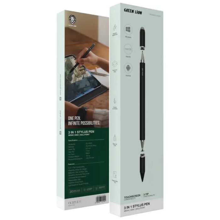 Green Lion 3-In-1 Stylus Pen - Image 2