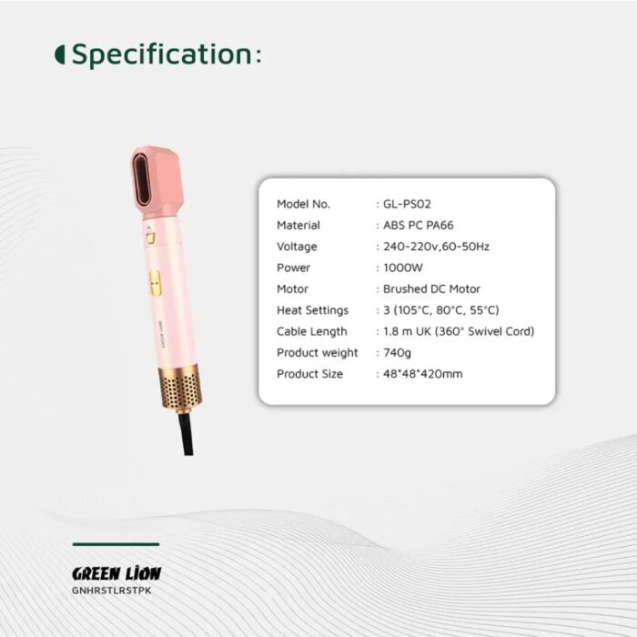 Green Lion 5 in 1 Professional Hair Styler 2 - Image 6