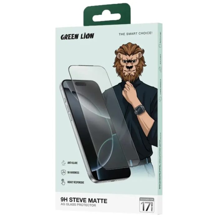 Green Lion 9H Steve Matte AG Glass Protector for iPhone 17 Pro - Image 4