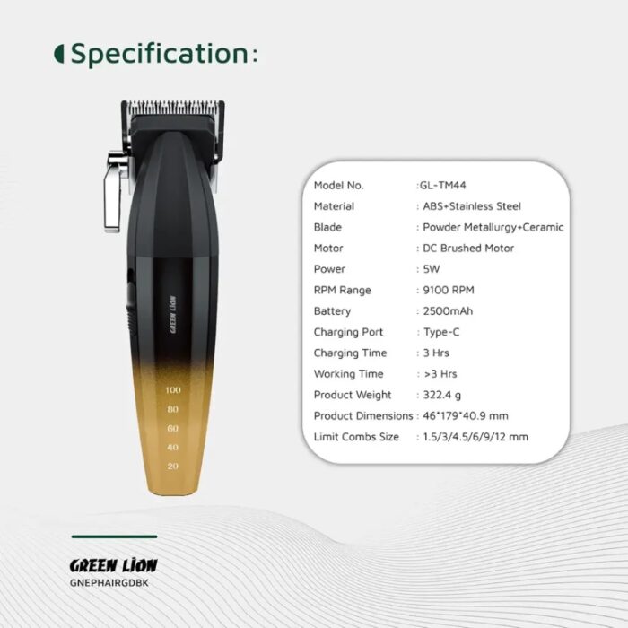 Green Lion Edge Pro Hair Clipper - Image 5