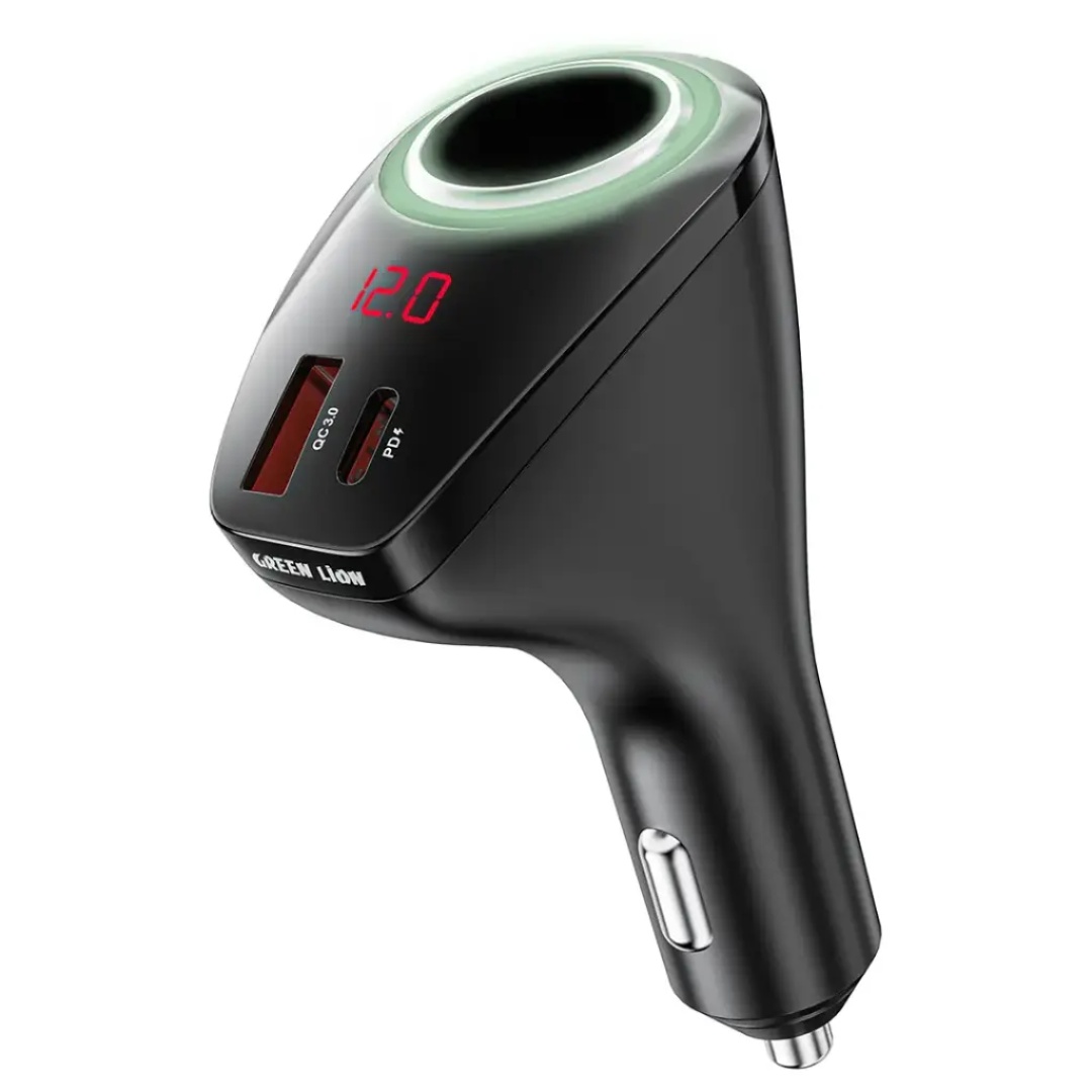 Green-Lion-Power-Drive-75W-Car-Charger.jpg Green Lion Power Drive 75W Car Charger - Image 1