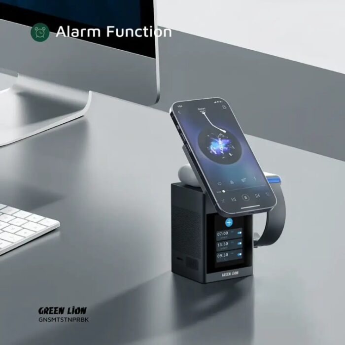 Green Lion Smart Station Pro LCD Display Wireless Charger with Speaker - Image 4