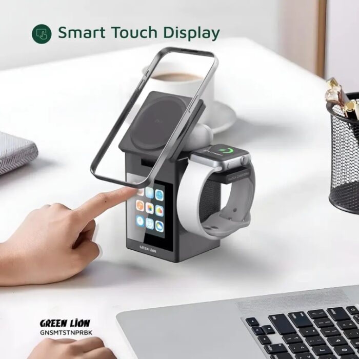 Green Lion Smart Station Pro LCD Display Wireless Charger with Speaker - Image 2