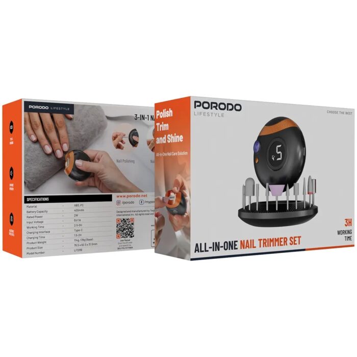 Porodo Lifestyle All-In-One Nail Trimmer Set - Image 2