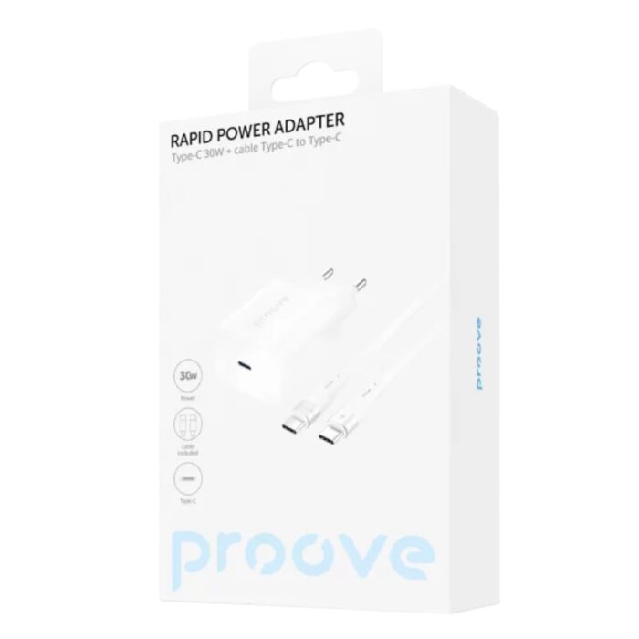 Proove Rapid Charger 30W (Type-C) + Cable Type-C to Type-C - Image 2