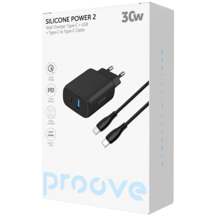 Proove Silicone Power 2 Type-C 30W + Type-C to Type-C 60W Cable (1m) - Image 9