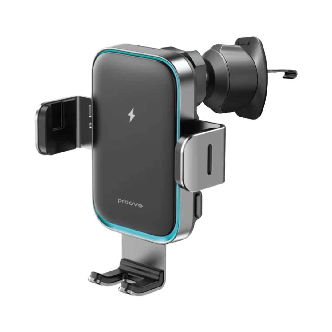 Proove-Triple-Clamp-Pro-Car-Mount-With-Wireless-Charger.jpg Proove Triple Clamp Pro Car Mount With Wireless Charger - Image 1
