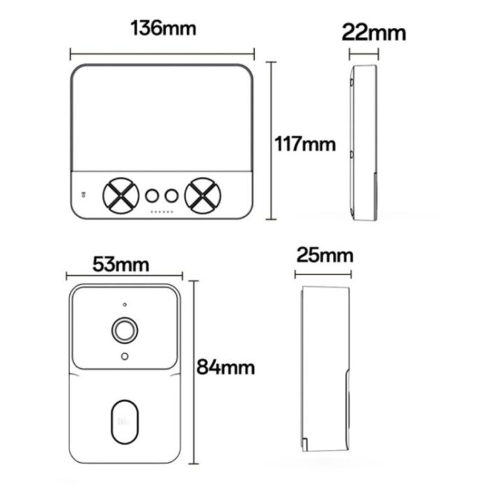 Yesido KM27 Video Doorbell 4.3 inch Screen - Image 2