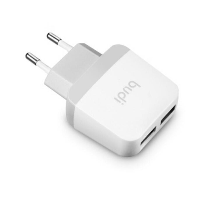 Budi Dual USB Home Charger 12W with Cable - Image 3