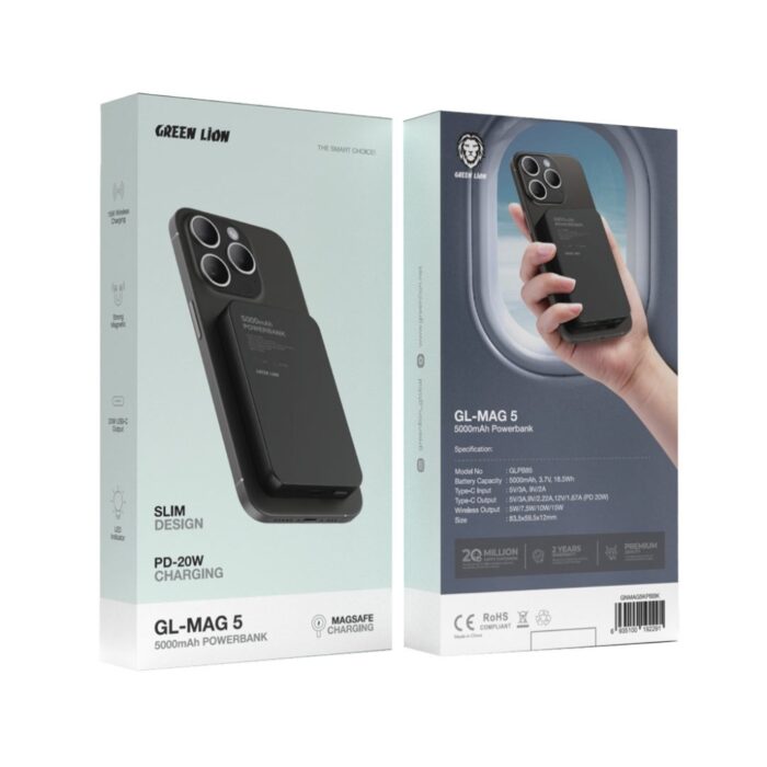 Green Lion GL-MAG 5 5000mAh Powerbank - Image 2