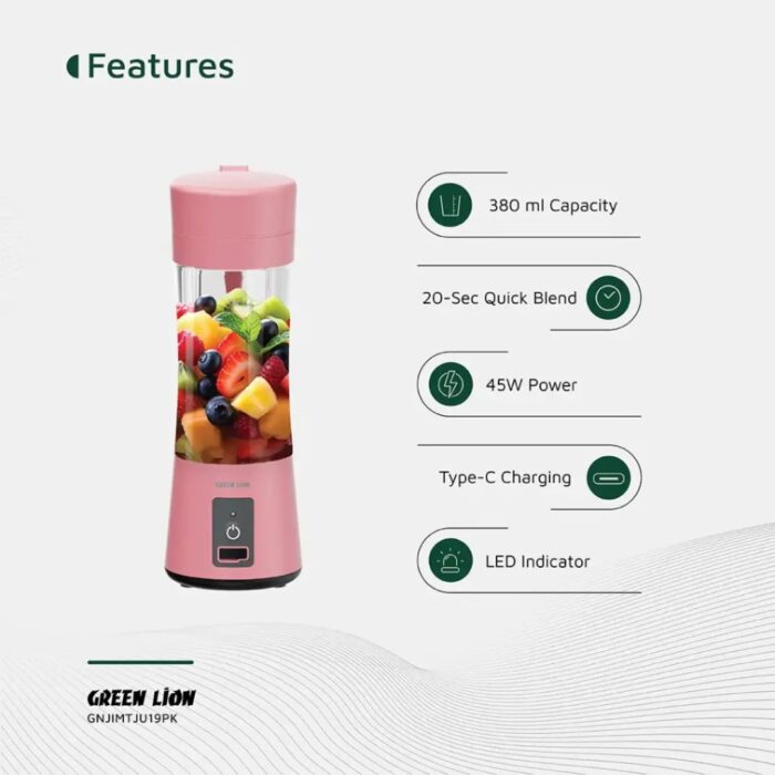 Green Lion Juice Mate Portable Juicer 380mL - Image 2