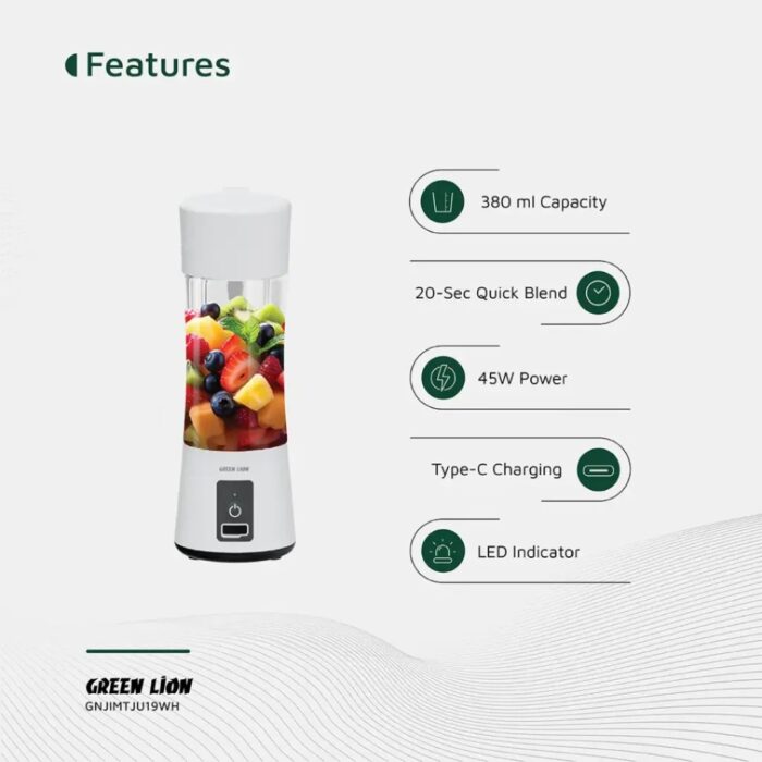 Green Lion Juice Mate Portable Juicer 380mL - Image 11