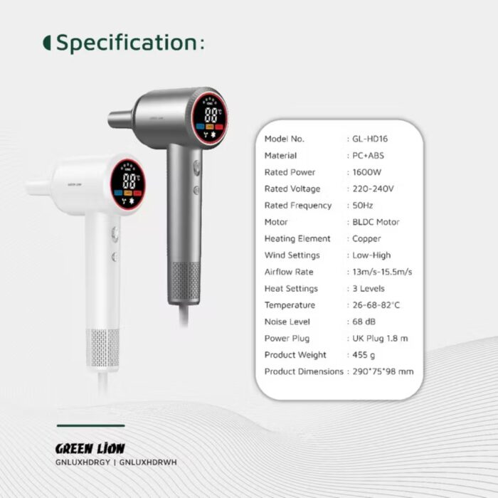 Green Lion LUXAIR Hair Dryer - Image 13