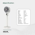 Green Lion Quad Flex Fan Rechargeable 8-Inch 3-Blade - Image 6