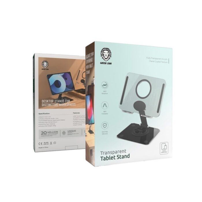 Green Lion Transparent Tablet Stand - Image 2