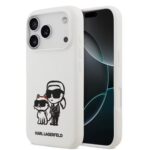 Karl Lagerfeld Liquid Silicone Case with Karl & Choupette Sketch for iPhone 17 Pro Max - Image 2