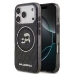 Karl Lagerfeld Liquid Silicone Case with Karl & Choupette Sketch for iPhone 17 Pro Max