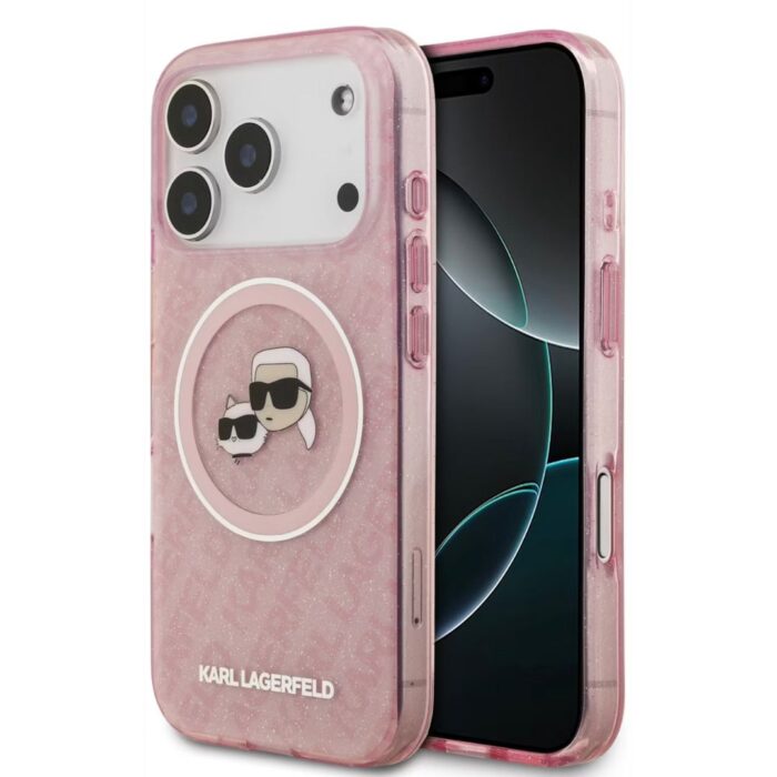 Karl Lagerfeld MagSafe IML Glitter Case with Karl & Choupette for iPhone 17 Pro Max - Image 2