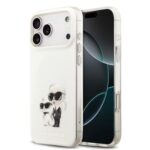 Karl Lagerfeld Plastic Case with Karl & Choupette Sketch for iPhone 17 Pro Max