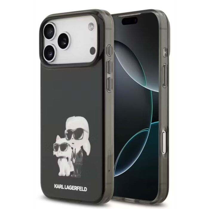 Karl Lagerfeld Plastic Case with Karl & Choupette Sketch for iPhone 17 Pro Max - Image 2