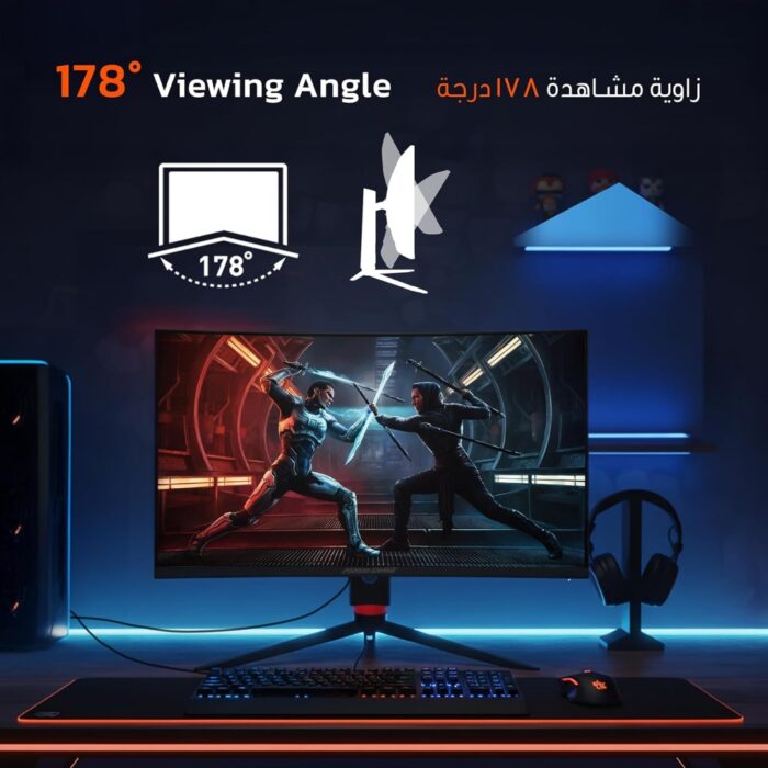 Porodo 27 inch 280Hz Curved Gaming Monitor - Image 4