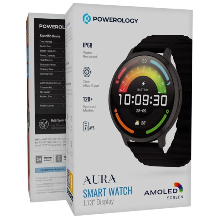 Powerology Aura Smart Watch with 1.73" AMOLED Display - Image 2
