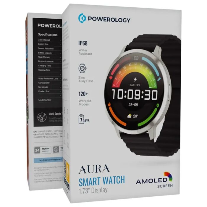 Powerology Aura Smart Watch with 1.73" AMOLED Display - Image 4