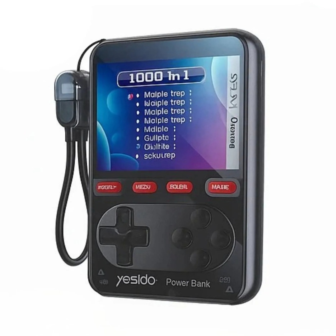 Yesido-YP87-2in1-PD-20W-10000mAh-Power-Bank-with-Portable-Retro-Game-Console.jpg Yesido YP87 2in1 PD 20W 10000mAh Power Bank with Portable Retro Game Console - Image 1