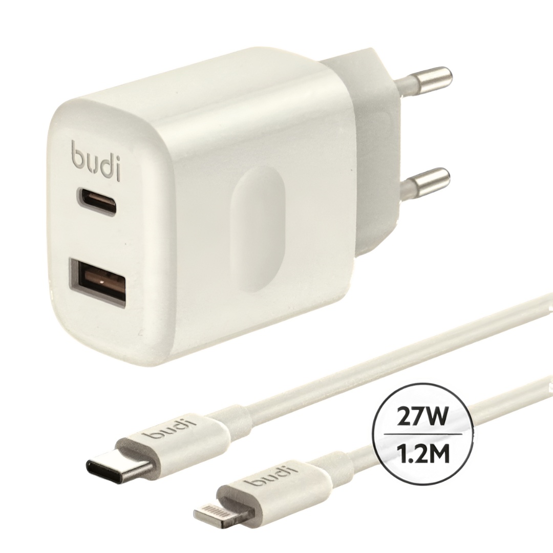 mahmoud-phone-19.jpg Budi 30W USB-C PD And QC3.0 Wall Charger + 27W Lightning Pd Fast Charge Cable - Image 1