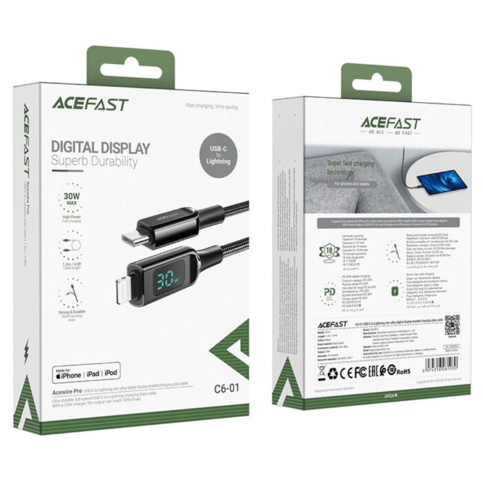 Acefast Charging Data Cable C6-01 USB-C to Lightning - Image 4