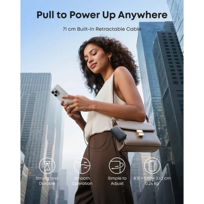 Anker Nano Power Bank (10K, 45W, Built-In Retractable USB-C Cable) - Image 5
