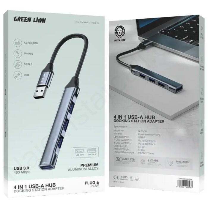 Green Lion 4 In 1 USB Hub Docking Station Adapter - Image 2